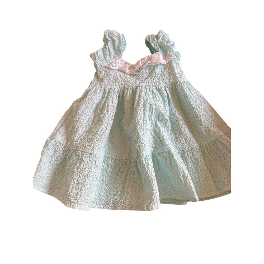 Janie and Jack Light Green Casual Kids Dress